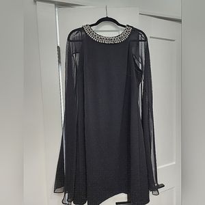 Size 12 Black Chiffon Cocktail Dress